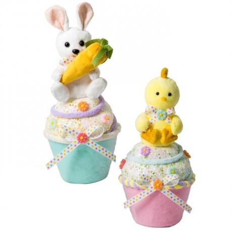 Bunny and Chick Cupcake Figurines