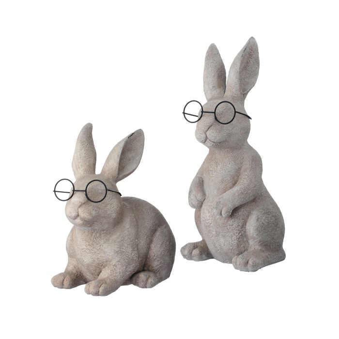 Stone Rabbit Figurines