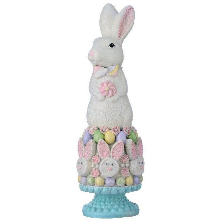 Sugared Cake with Bunny Figurine