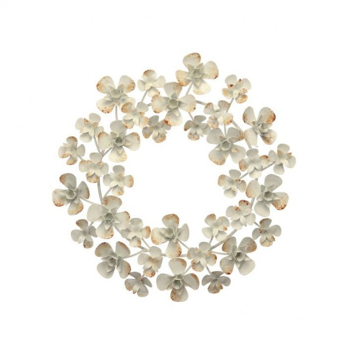 Iron Blossom Wreath Wall Decor