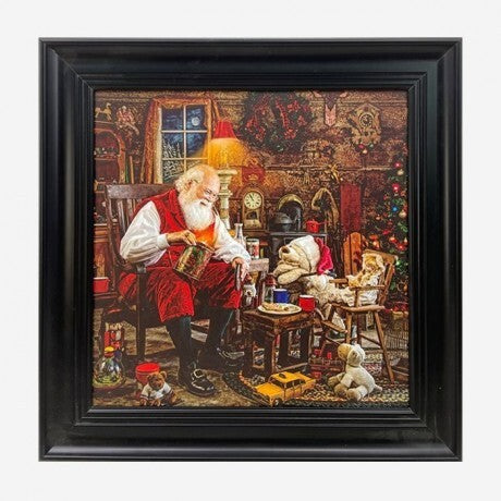 Santa Christmas Eve Framed Art