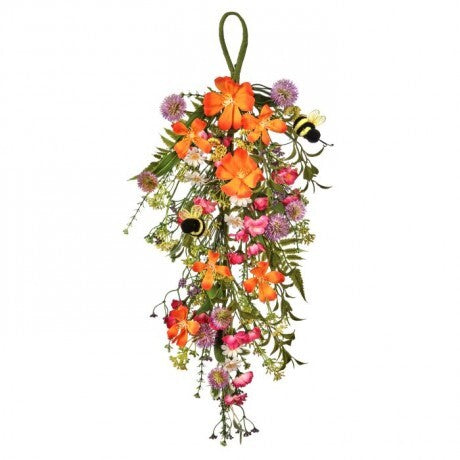 Summer Bloom with Bee Teardrop