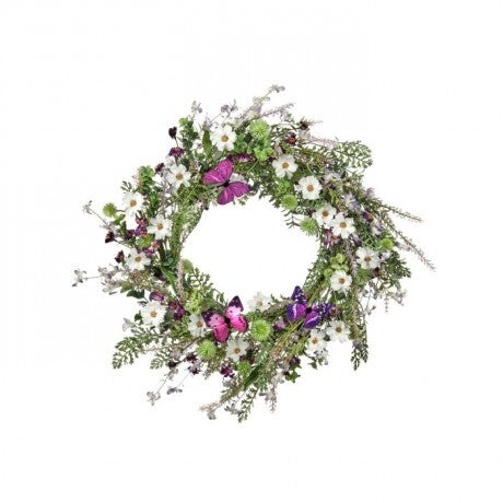 Wildflower with Butterfly Wreath - 24"