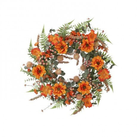 Zinnia & Berry Wreath - 24"