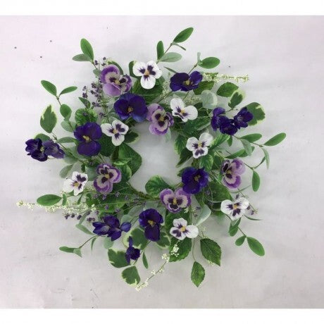Pansy Wreath - 16"