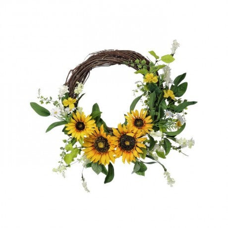 Country Sunflower Wreath on Vine - 20"