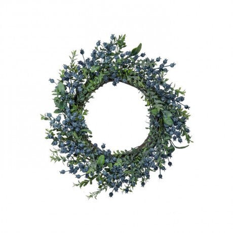 Wild New England Blueberry Wreath - 18"