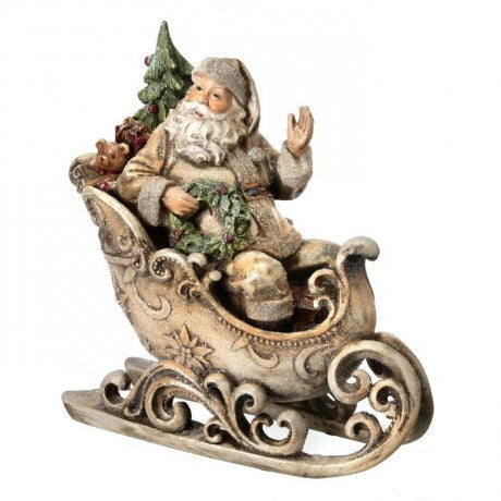 Santa in Sleigh Figurine