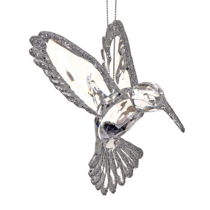 Clear Acrylic Hummingbird Ornament