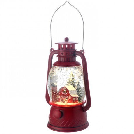 Country Barn Lighted Water Lantern