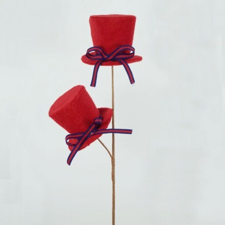 Felt Snowman Hat with Bow Spray