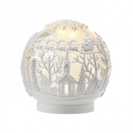 Led Winter Scene LED Winter Scene Water Snow Globe — Finishing Touches