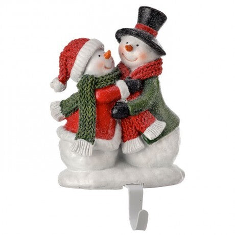Snowman Couple Stocking Holder