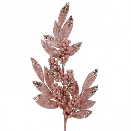 Glitter Berry and Leaf Spray