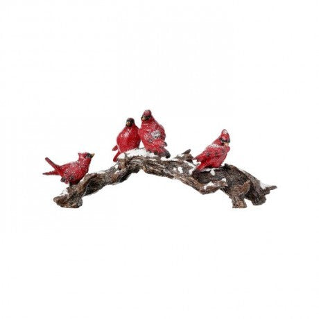 Cardinal Family on Frosted Branch