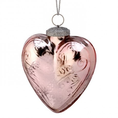 Glass Heart Shaped Ornament