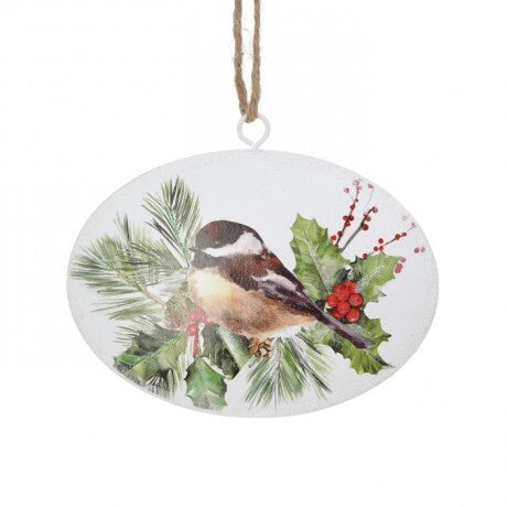 Winter Bird Disc Ornament