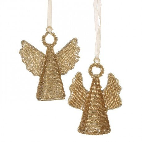 Gilded Wired Angel Ornament