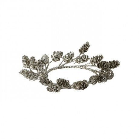 Mini Glitter Pinecone Candle Ring