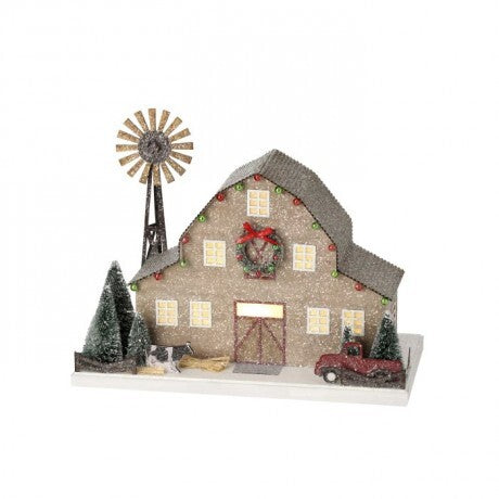 Farm with Windmill Christmas Village