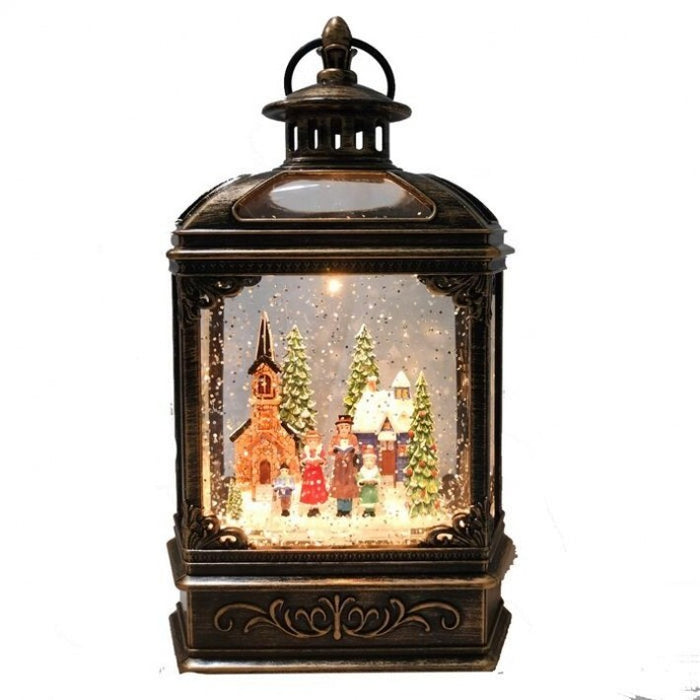 Caroling Family Lighted Water Lantern