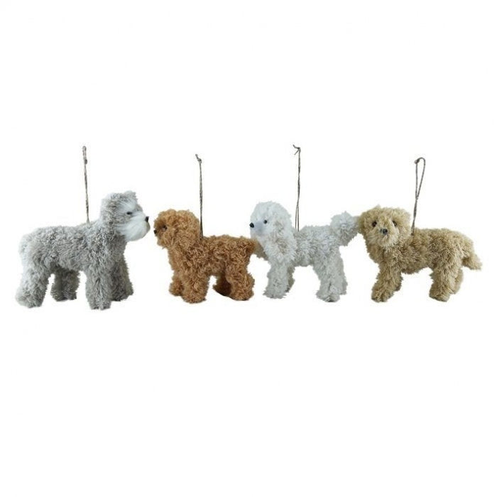 Faux Fur Dog Ornaments