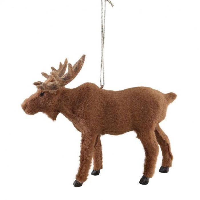 Faux Fur Moose Ornament