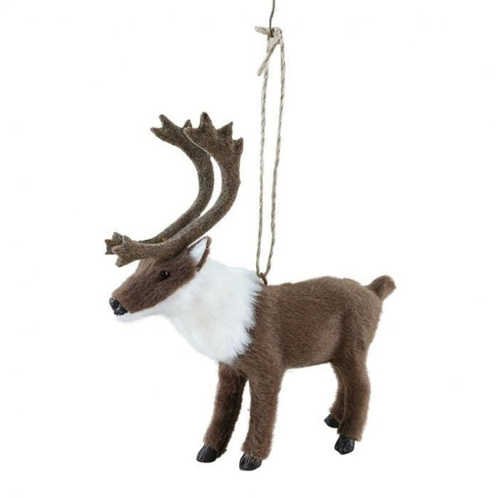 Faux Fur Reindeer Ornament