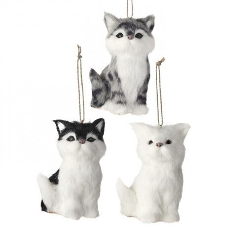 Faux Fur Kitten Ornament