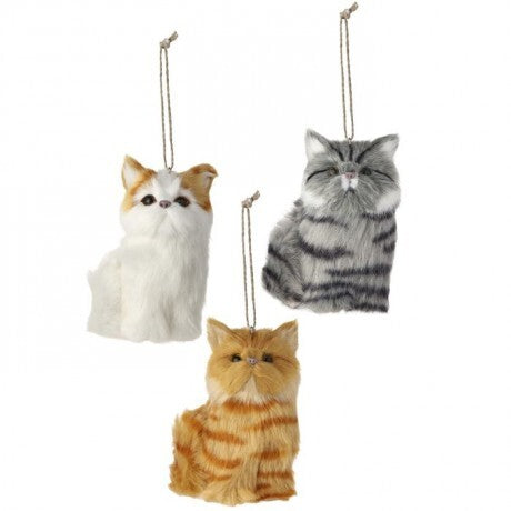 Faux Fur Persian Kitten Ornament