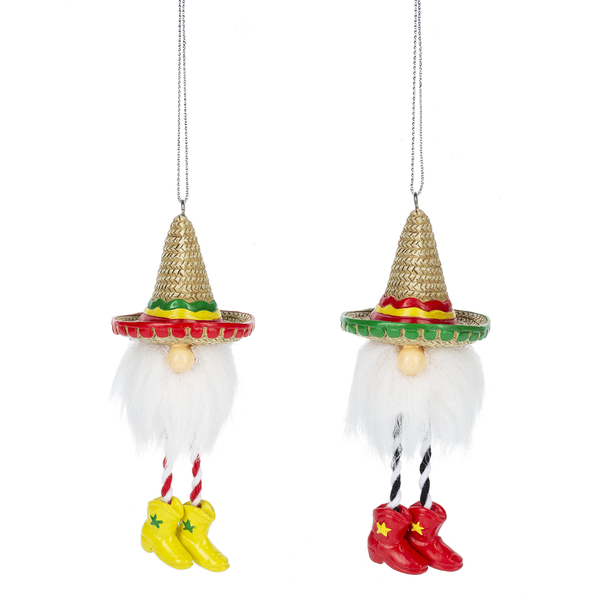 Gnome Sombrero Ornaments - 2 Styles