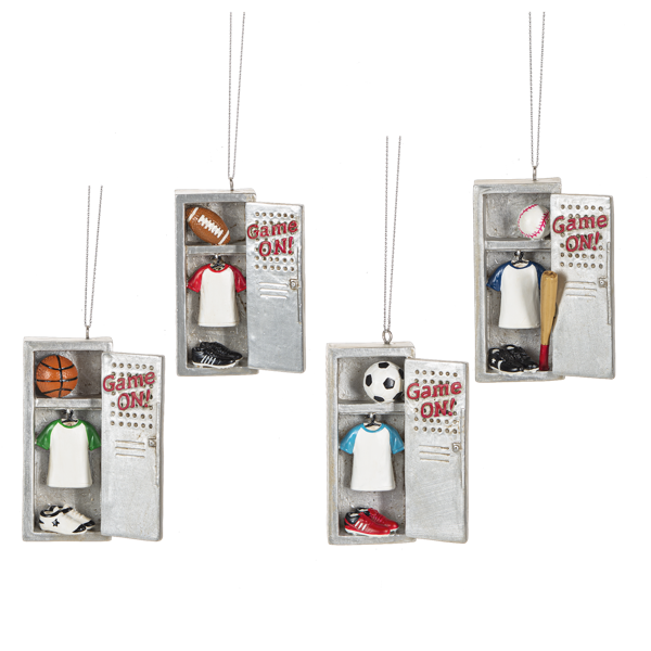 Gym Locker Ornaments - Game On! - 4 - Styles