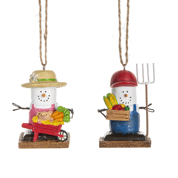 S'mores Farmer Ornaments