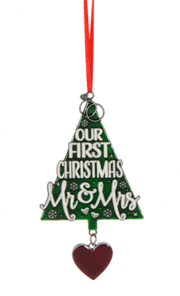 Mr Mrs Our First Christmas Ornament