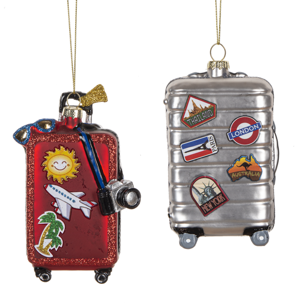 Suitcase Ornaments - 2 Colors