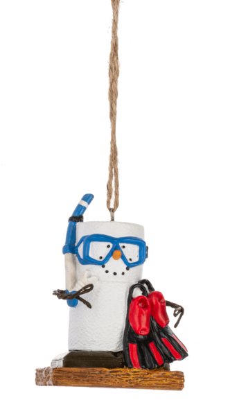 S'mores Snorkeling Ornament