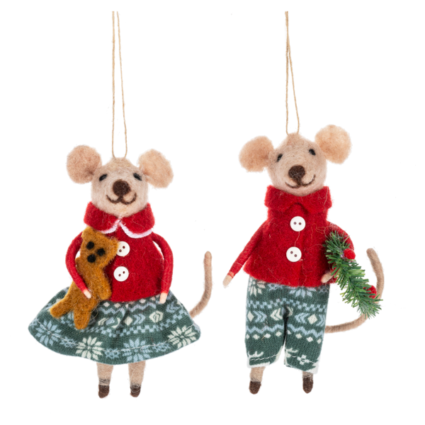 Winter Mice Ornaments