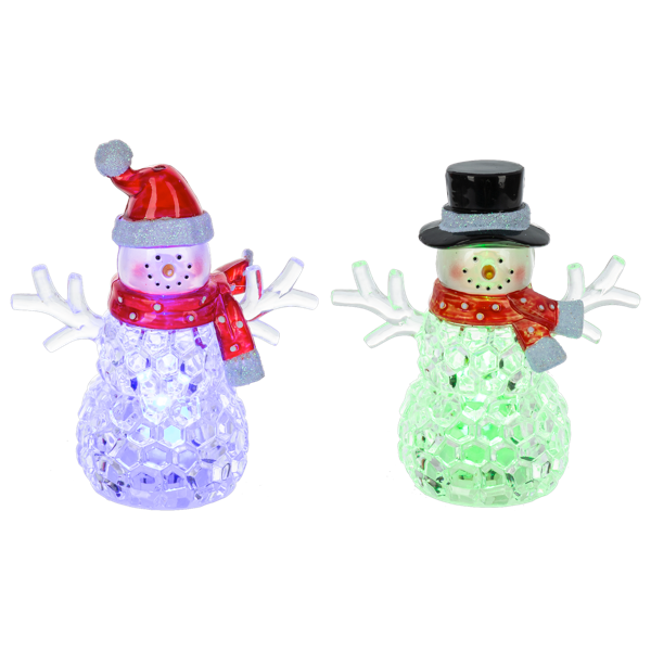 Light Up Snowman Figurines