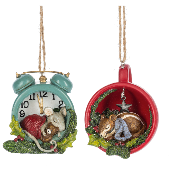 Sleeping Animal Ornaments