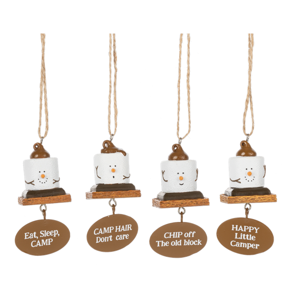 Mini S'mores Pun Talk Ornaments