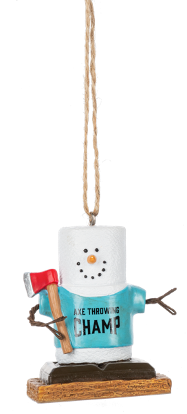 S'mores Axe Thrower Ornament