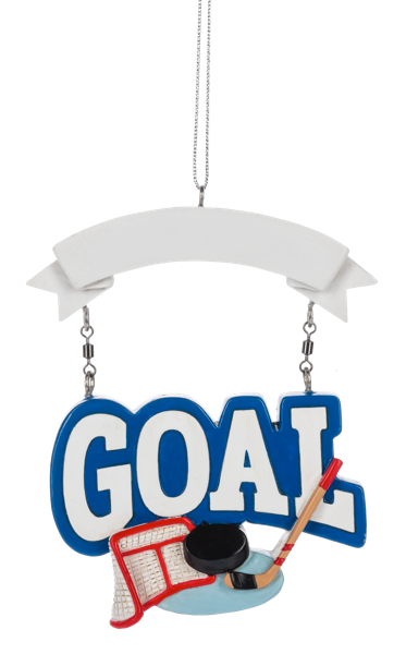 Goal Hockey Ornament