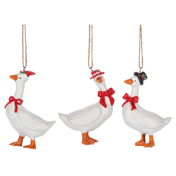Cottage Geese Ornaments