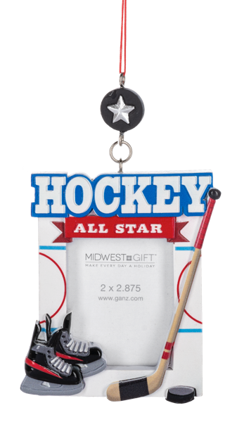 Hockey Photo Frame Ornament