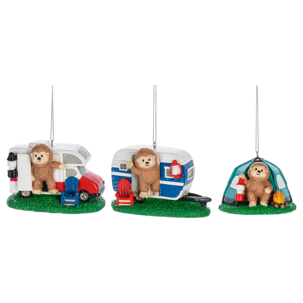 Bigfoot Camping Ornaments