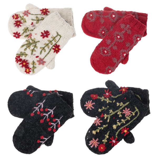 Knit Alpine Mitten Ornaments