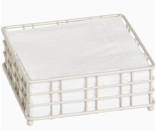 Metallic tray with a white glass top on a white background