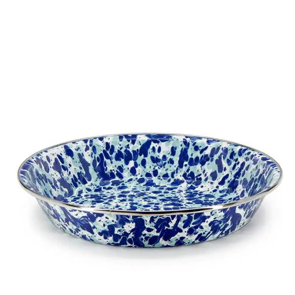 Golden Rabbit Enamelware Swirl Pie Plate