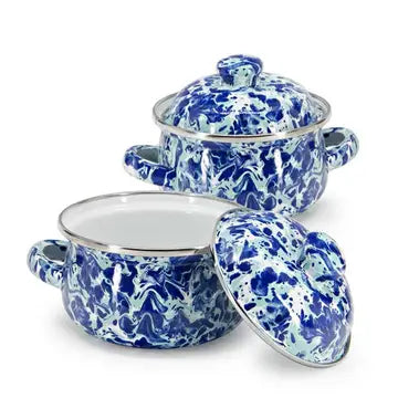 Golden Rabbit Enamelware Swirl Tureens