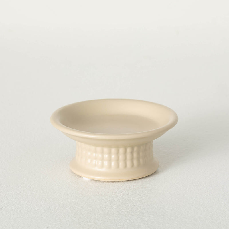 Ceramic Candle Pedestal Tray